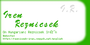 iren reznicsek business card